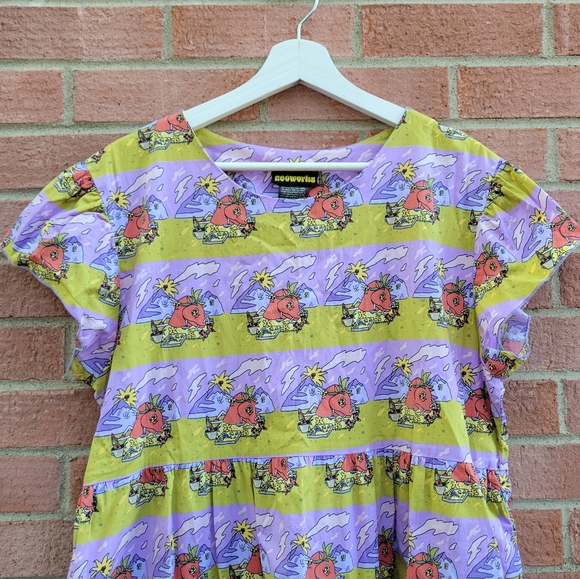 Nooworks Jammin' Strawberry Frida Dress Size XL - Picture 4 of 8
